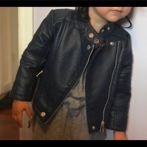 Toddlers faux leather biker jacket. Unisex.